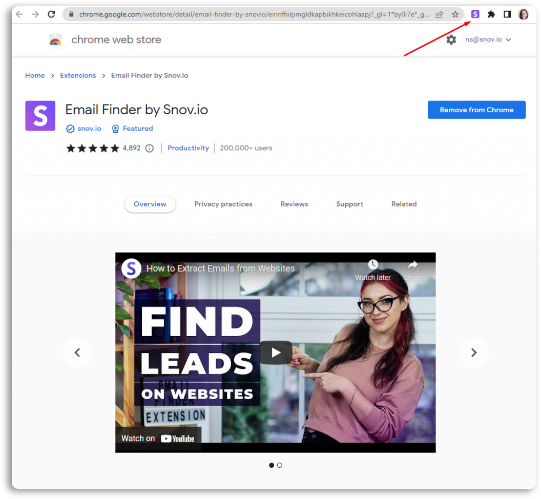 Snov.io email finder