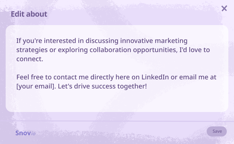 LinkedIn Summary Example